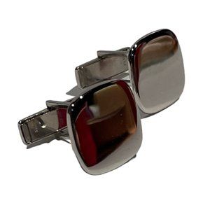 Men's Square Polished Crome Cufflinks